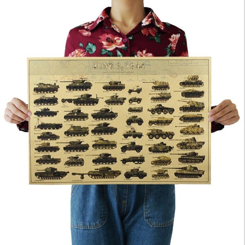 Vintage Fashion Wallpaper - 51X35Cm Vintage Chiến Tranh Thế Giới