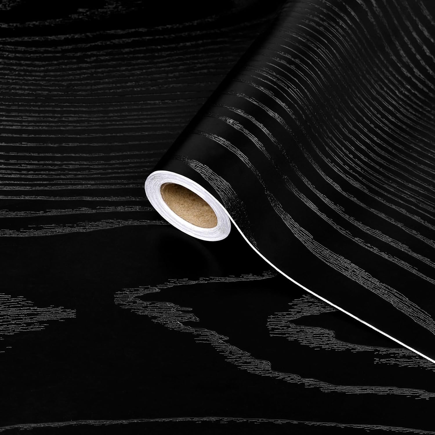 Black Wood Grain Thickening Wa - đánh giá và giá Vintage Fashion Wallpaper