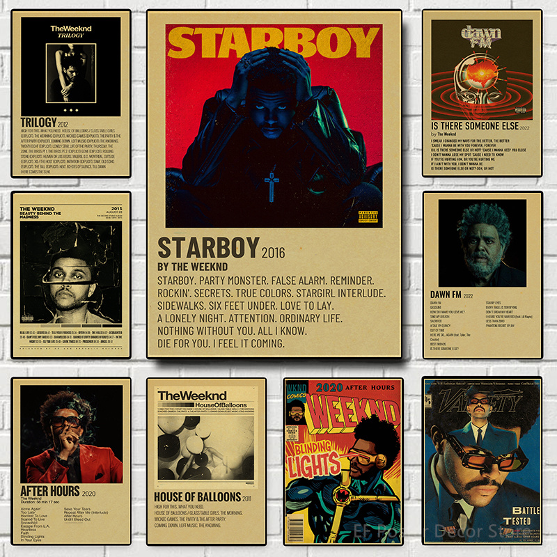 The Weeknd Poster Music Album  - đánh giá và giá Vintage Fashion Wallpaper