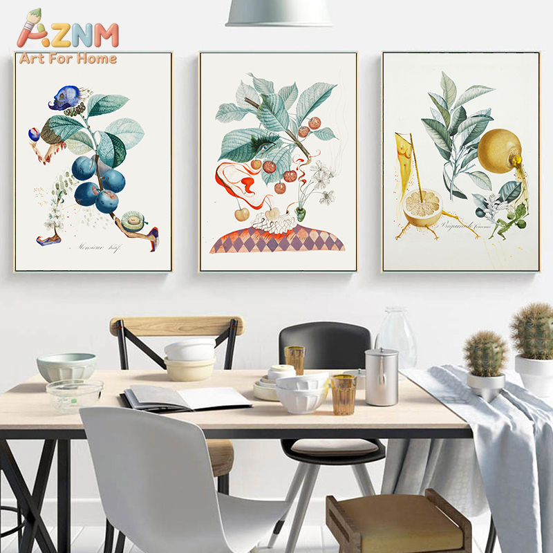 AZNM Surreal Botanical Fruit F - đánh giá và giá Vintage Fashion Wall Art