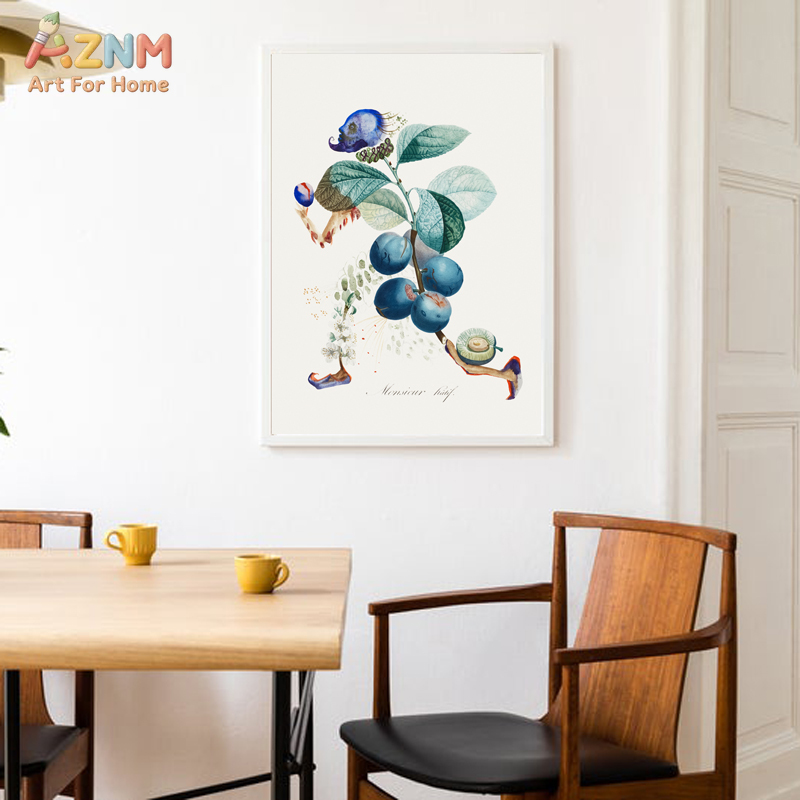 AZNM Surreal Botanical Fruit F - đánh giá và giá Vintage Fashion Wall Art