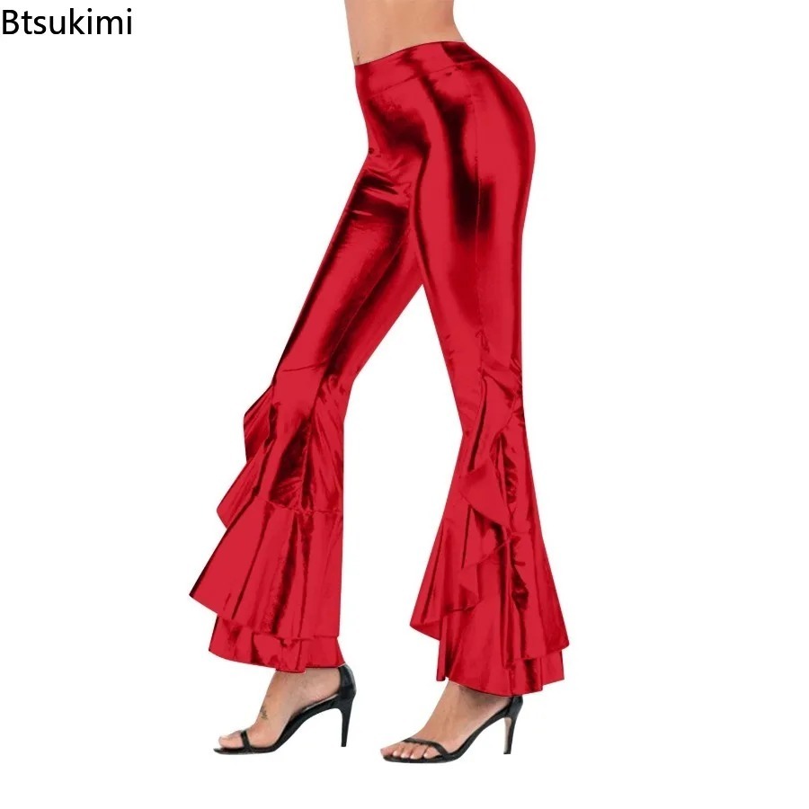 Women's Shiny Flare Trousers M - đánh giá và giá Wide Leg Trouser 70S
