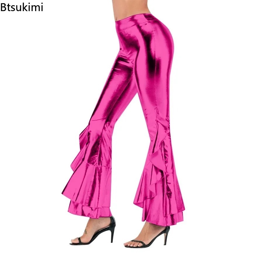 Women's Shiny Flare Trousers M - đánh giá và giá Wide Leg Trouser 70S