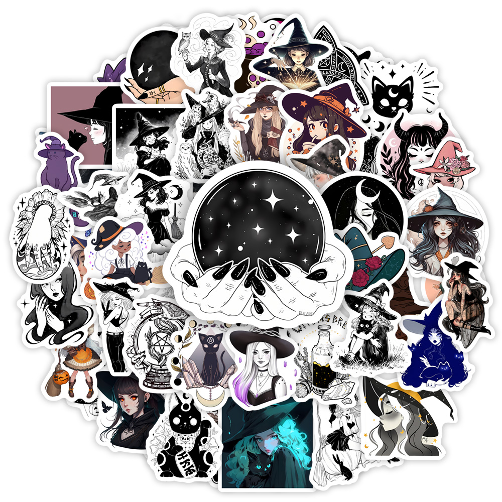 Gothic Witch Stickers DIY Kids - đánh giá và giá Vintage Fashion Magazines