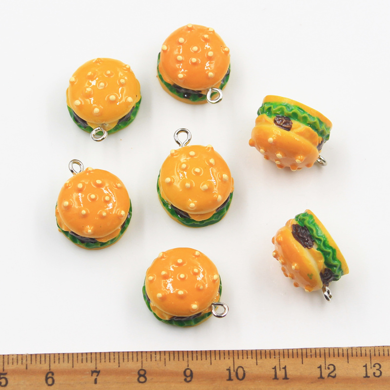 10pcs Charms Simulate Burger F - đánh giá và giá Vintage Fashion Finds