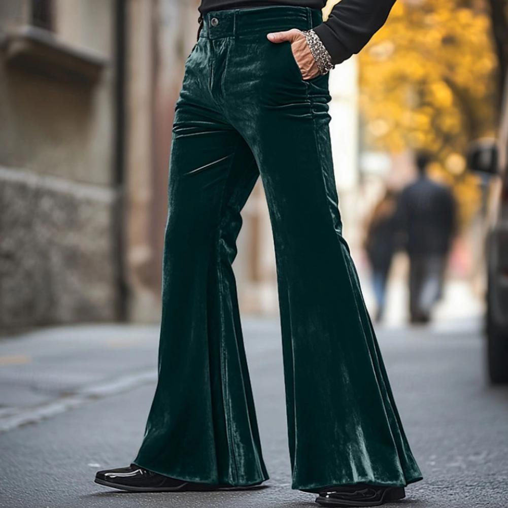Men's Bell Bottom Velvet Pants - đánh giá và giá Wide Leg Trouser 70S
