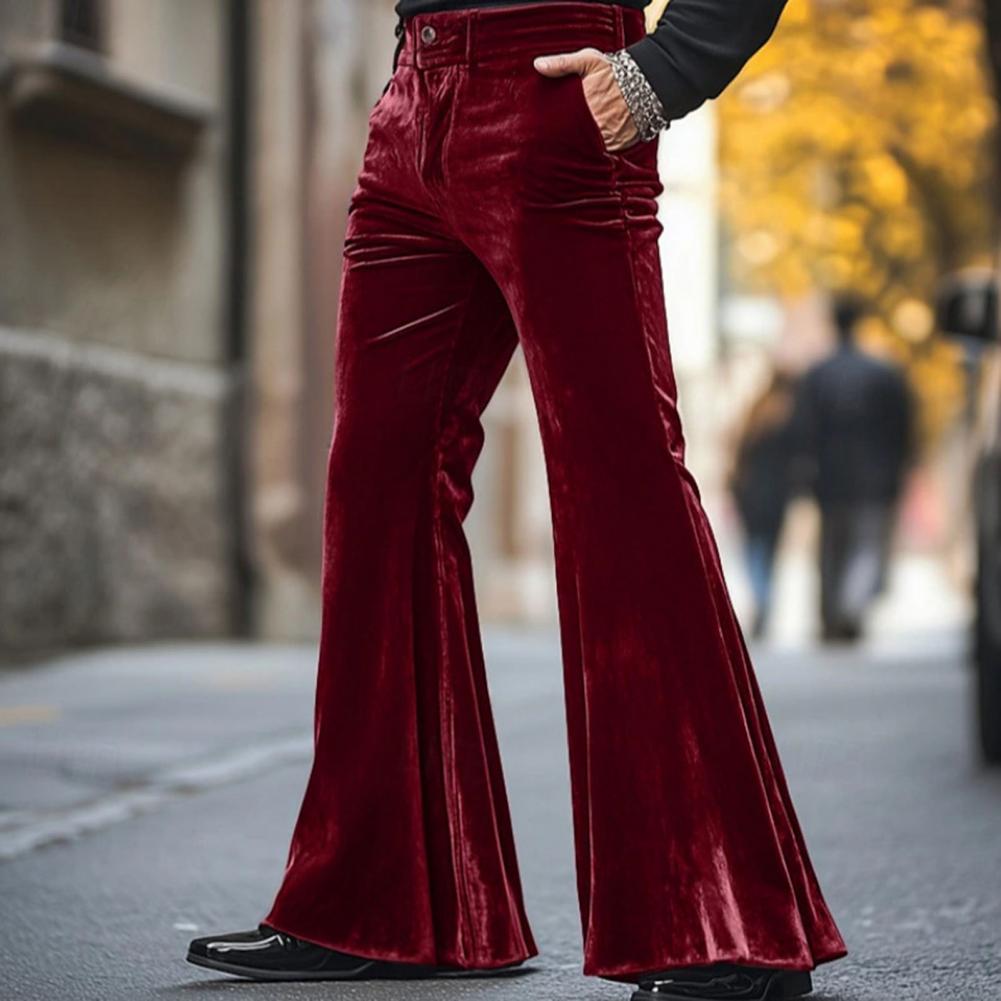 Men's Bell Bottom Velvet Pants - đánh giá và giá Wide Leg Trouser 70S