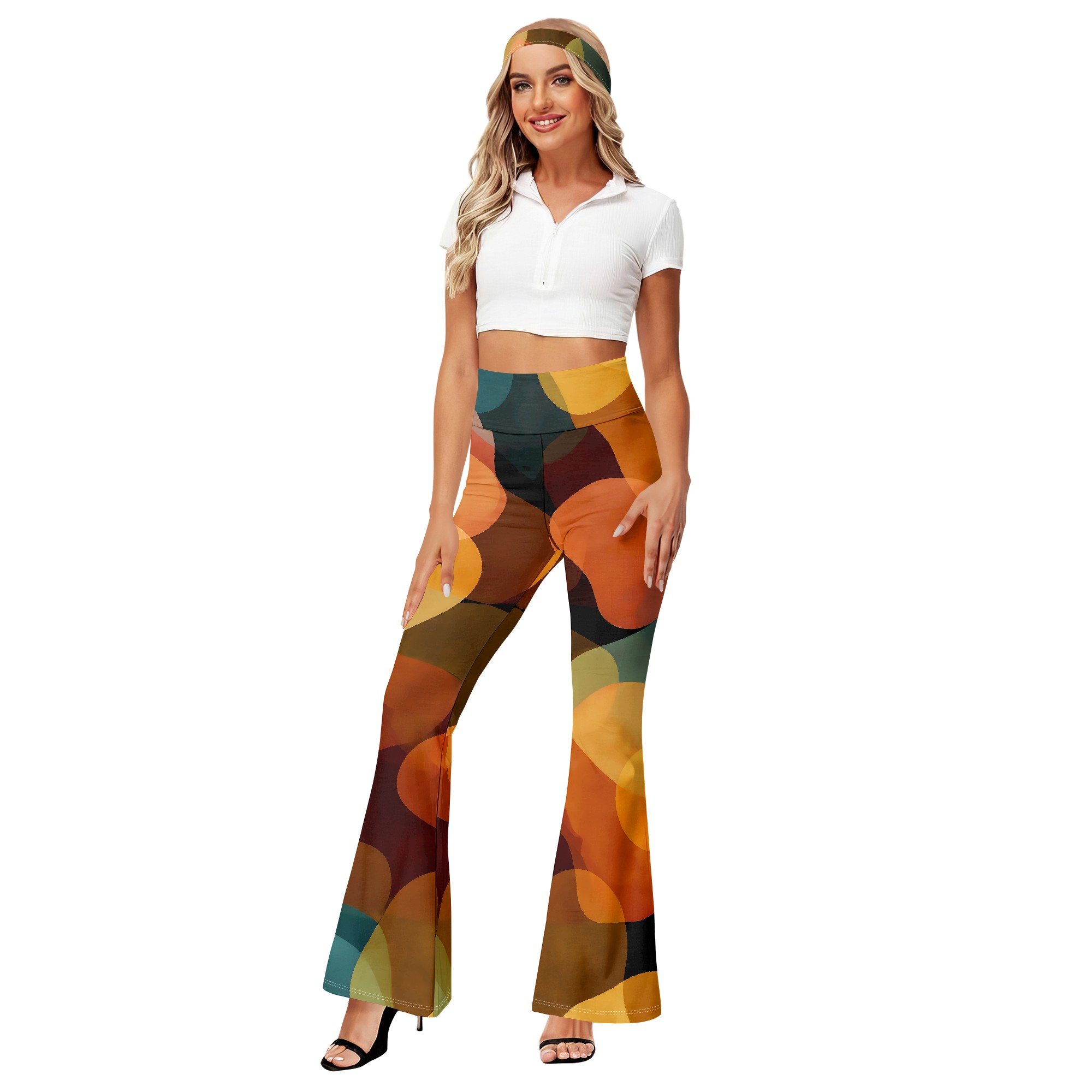Retro Print Wide Leg Pants, Vi - đánh giá và giá Wide Leg Trouser 70S