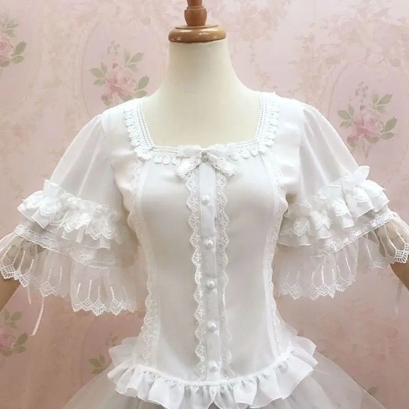Vintage Y2K Lolita Style Blous - đánh giá và giá Vintage Fashion Style Female