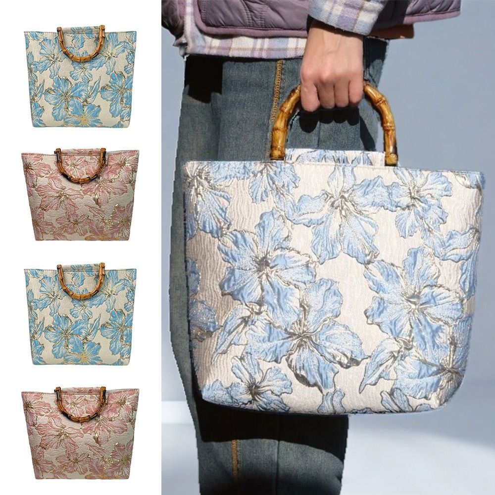 Bamboo Handle Hanfu Tote Bag V - đánh giá và giá Vintage Fashion In Chinese