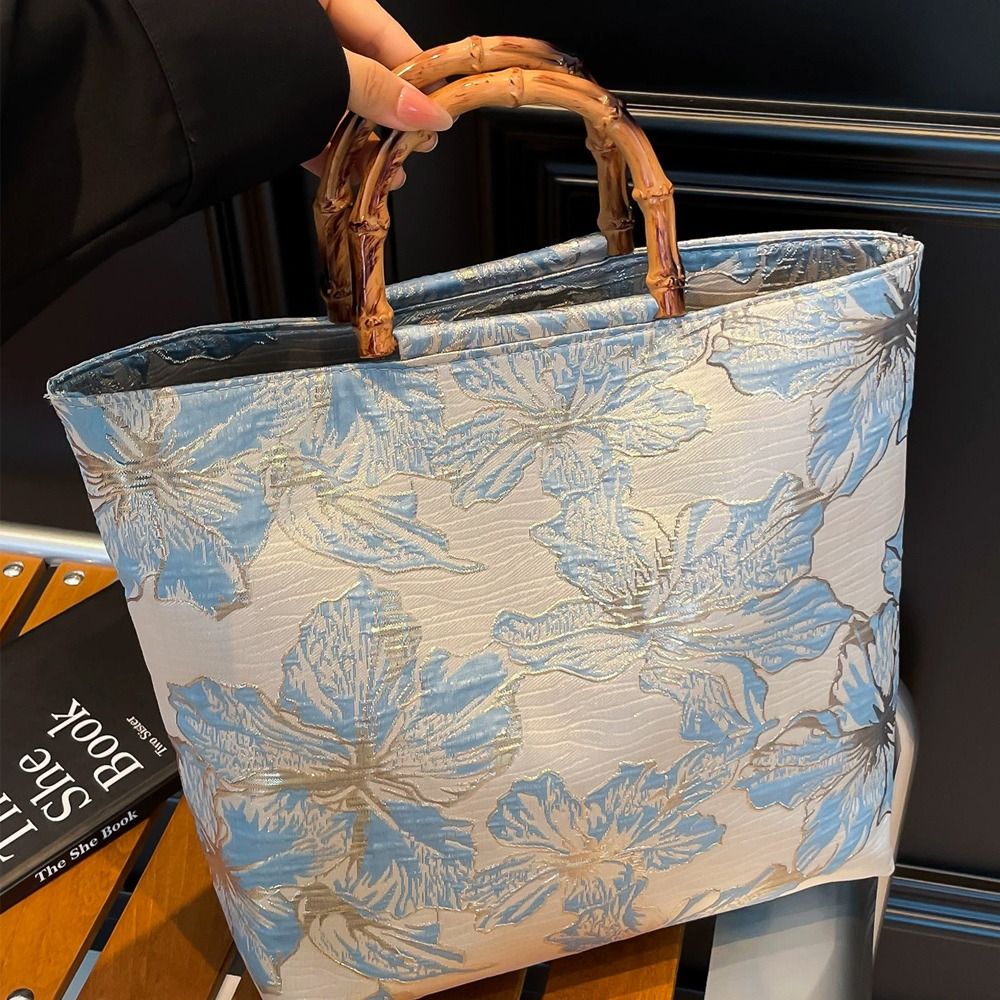 Bamboo Handle Hanfu Tote Bag V - đánh giá và giá Vintage Fashion In Chinese