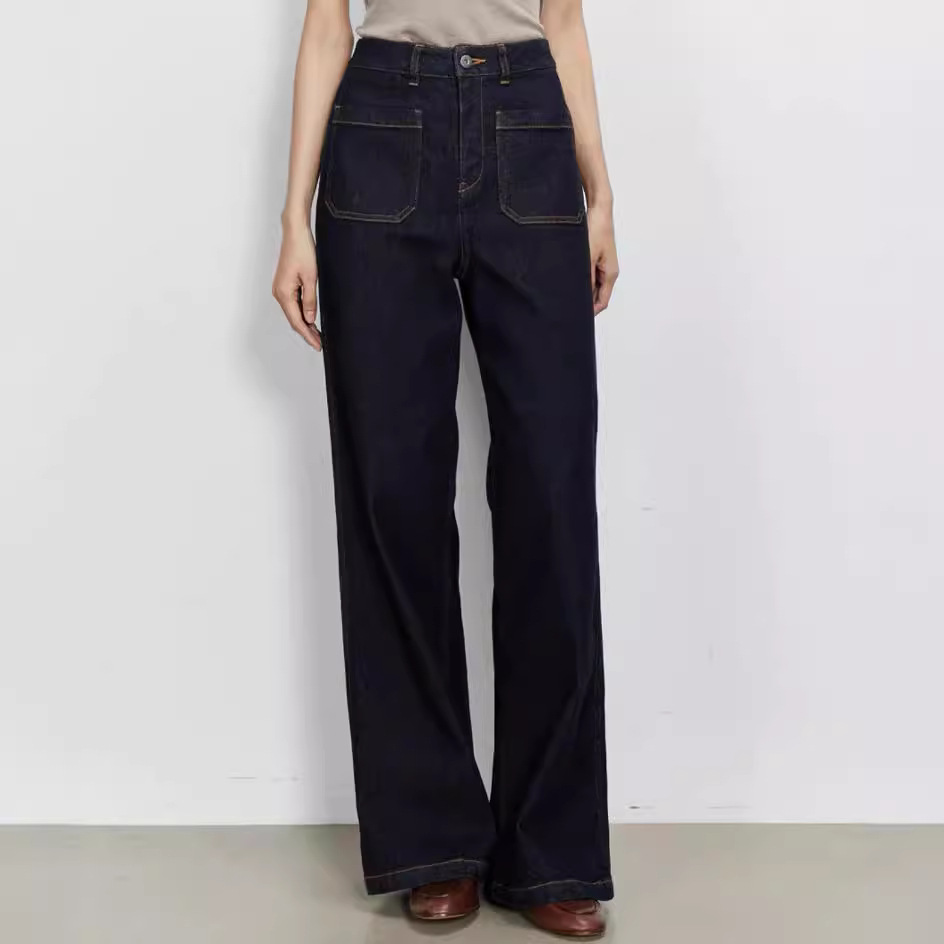 High Waist Wide Leg Blue Denim - đánh giá và giá Wide Leg Trouser 70S