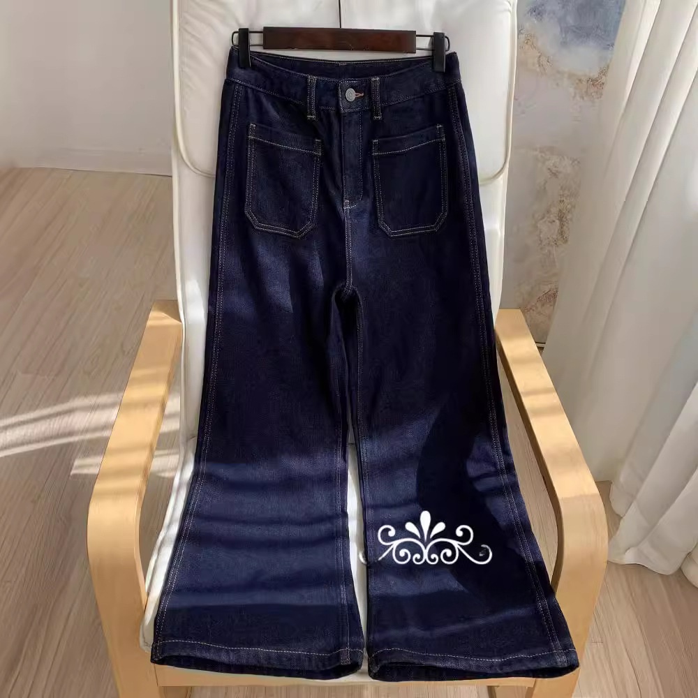 High Waist Wide Leg Blue Denim - đánh giá và giá Wide Leg Trouser 70S