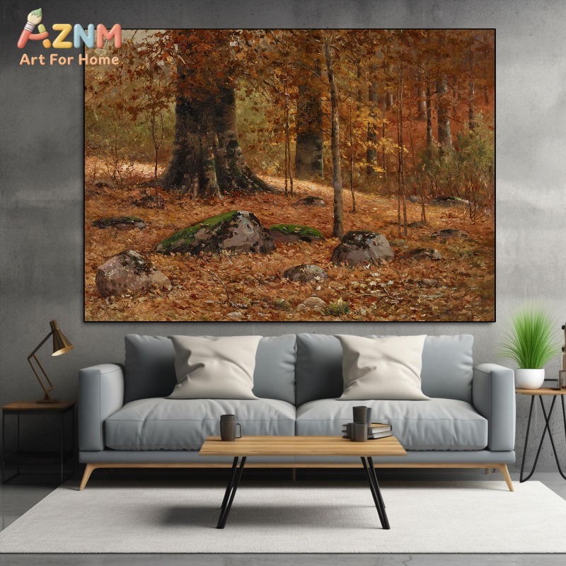 AZNM Vintage Autumn Forest Lan - đánh giá và giá Vintage Fashion Wall Art