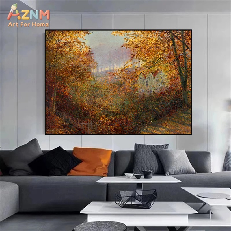 AZNM Vintage Autumn Forest Lan - đánh giá và giá Vintage Fashion Wall Art