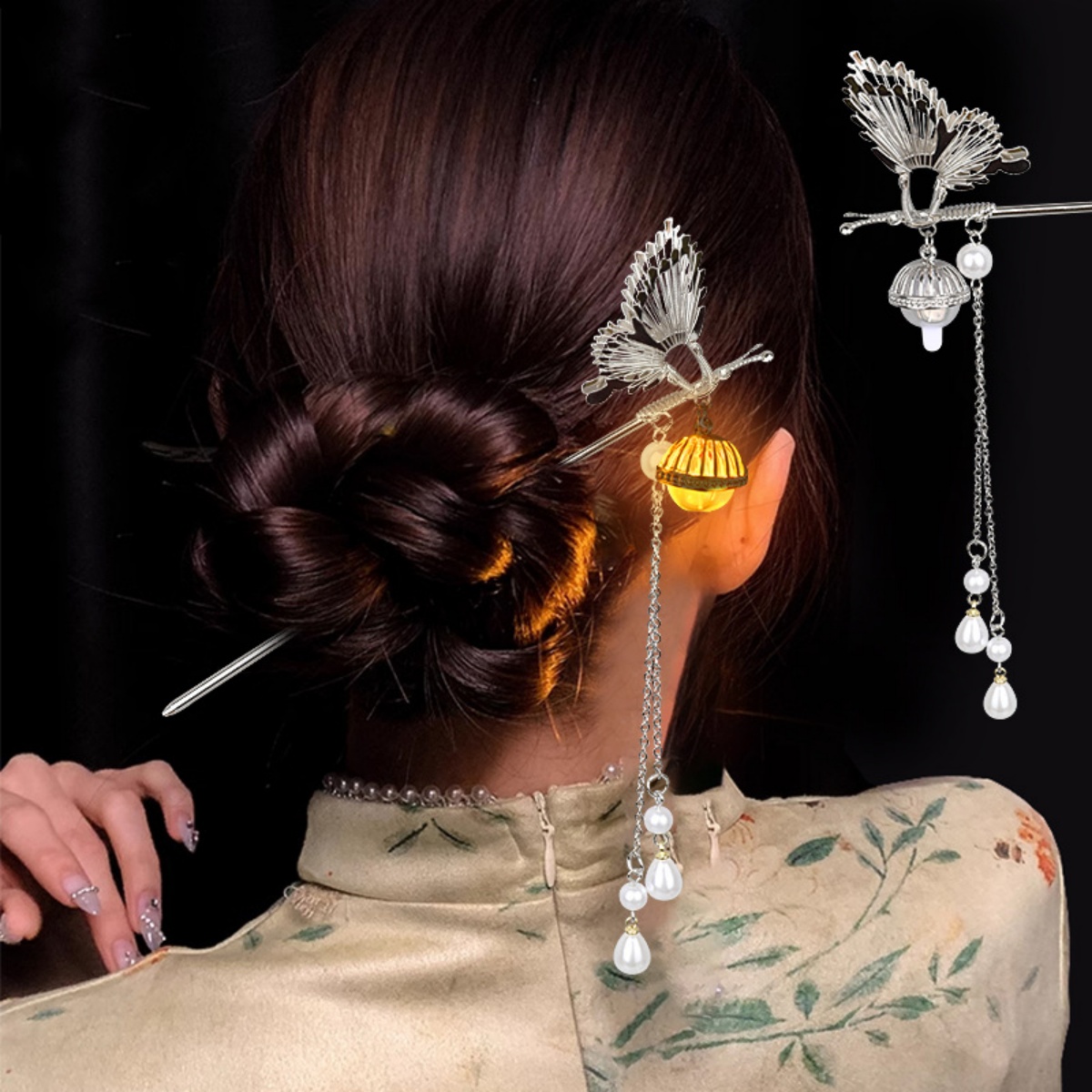 Luminous Flower Hairpin For Wo - đánh giá và giá Vintage Fashion In Chinese