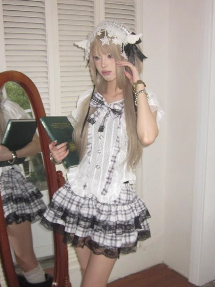 Japanese Sweet Preppy Style 2  - đánh giá và giá Vintage Fashion Style Female