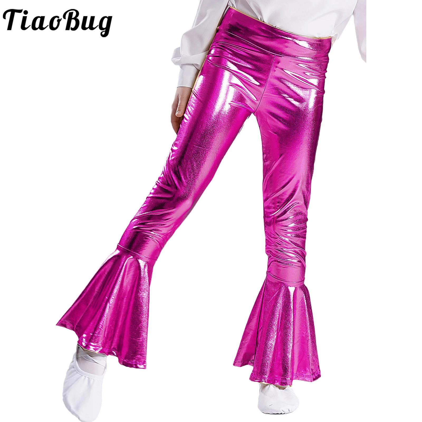 Kids Girls Shiny Metallic Flar - đánh giá và giá Wide Leg Trouser 70S